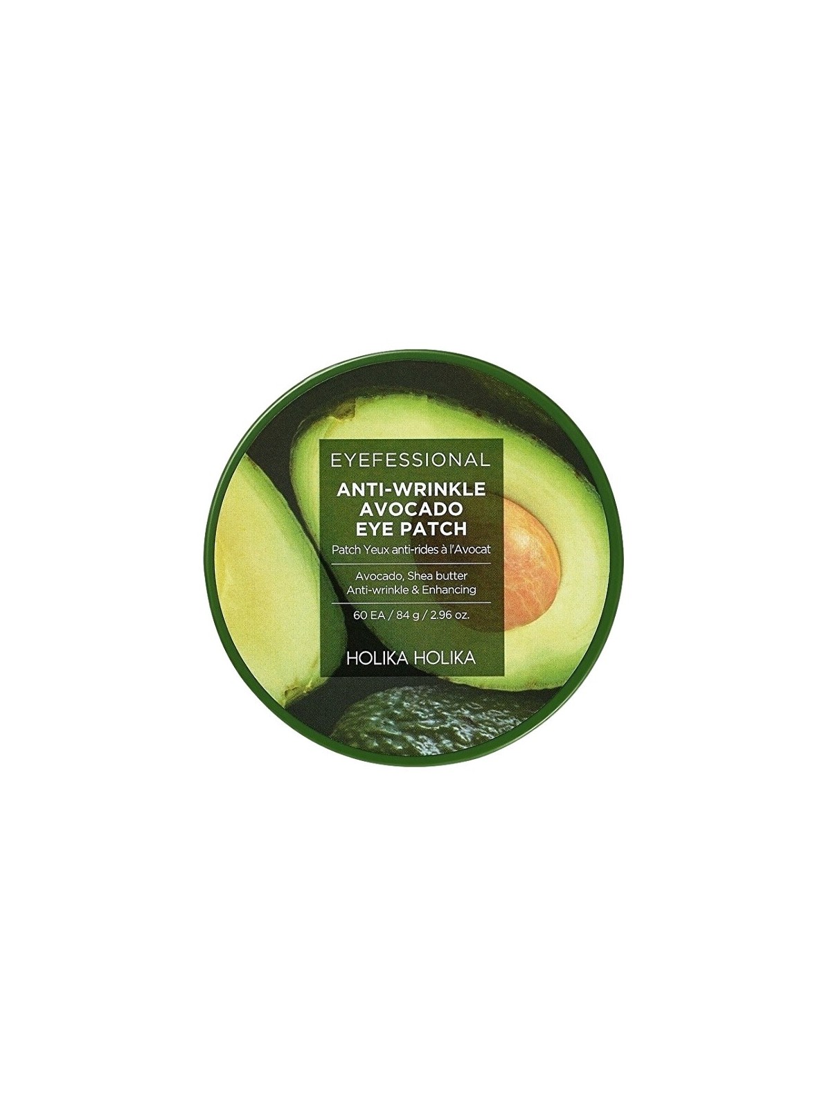 Holika Holika Cerotti oculari idrogel antirughe all'avocado Eyefessional, 60 pezzi donna