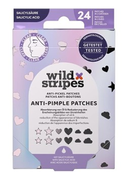 Wild Stripes Cerotti idrocolloidali anti-acne con acido salicilico Holo Clear, 24 pezzi donna