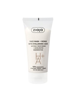 Ziaja Maschera peeling con acido ialuronico Maschera Viso + Scrub 55ml donna