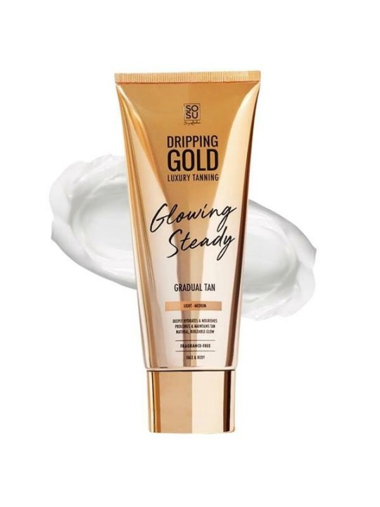 Dripping Gold Crema autoabbronzante Light/Medium Dripping Gold Glowing Steady Gradual Tan 200ml donna
