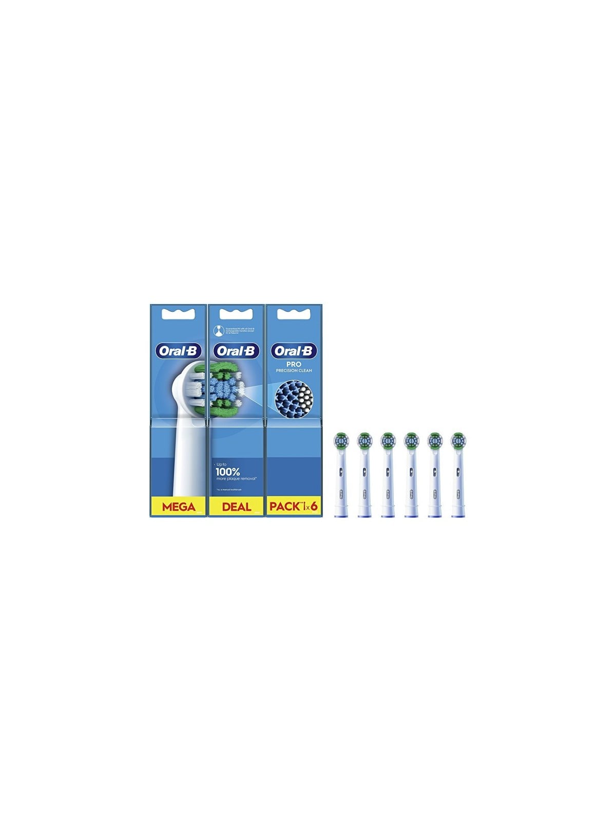 Oral B Testine di ricambio Precision Clean EB20, 6 pezzi. unisex