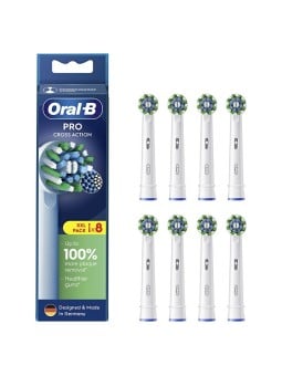 Oral B Testine di ricambio Cross Action White EB50, 8 pezzi. unisex