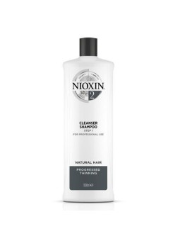 Nioxin Shampoo detergente per capelli fini e naturali che si diradano notevolmente Sistema 2 Shampoo Detergente Sistema 2 - Volu