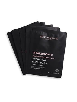 Revolution Skincare Set di maschere in tessuto idratanti all'acido ialuronico biodegradabili Maschera in tessuto idratanti all'a