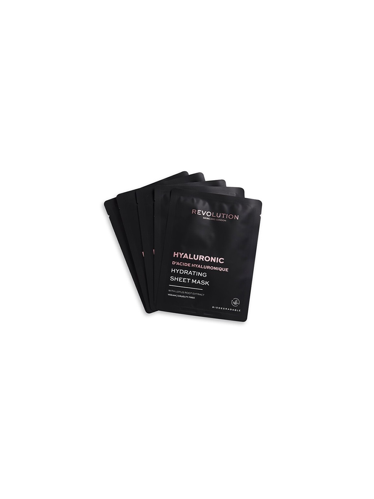 Revolution Skincare Set di maschere in tessuto idratanti all'acido ialuronico biodegradabili Maschera in tessuto idratanti all'a