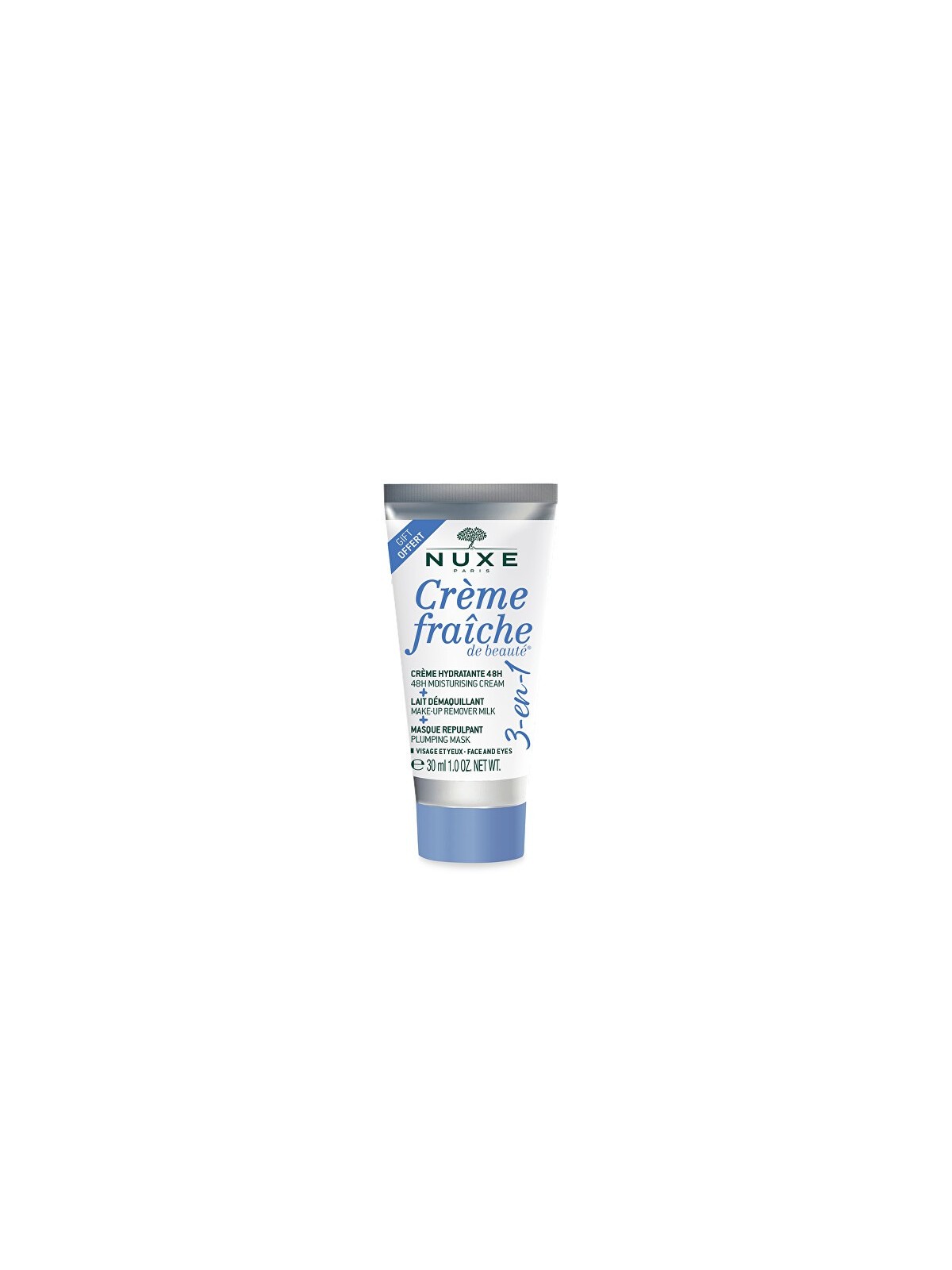 Nuxe Crema idratante, latte struccante e maschera rimpolpante 3 in 1 Crème Fraiche De Beauté Crema idratante, latte struccante e