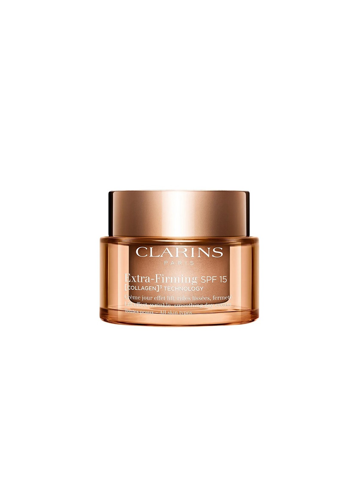 Clarins Crema rassodante quotidiana per tutti i tipi di pelle SPF 15 Crema extra-rassodante con tecnologia al collagene 50ml don