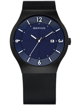 orologio uomo Bering Solar Watch Classic 14440-227 Men's Watch Black Blue 40 mm
