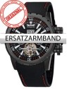 Perigaum Replacement Strap silicon P-1108-IB Black-red Black Clasp