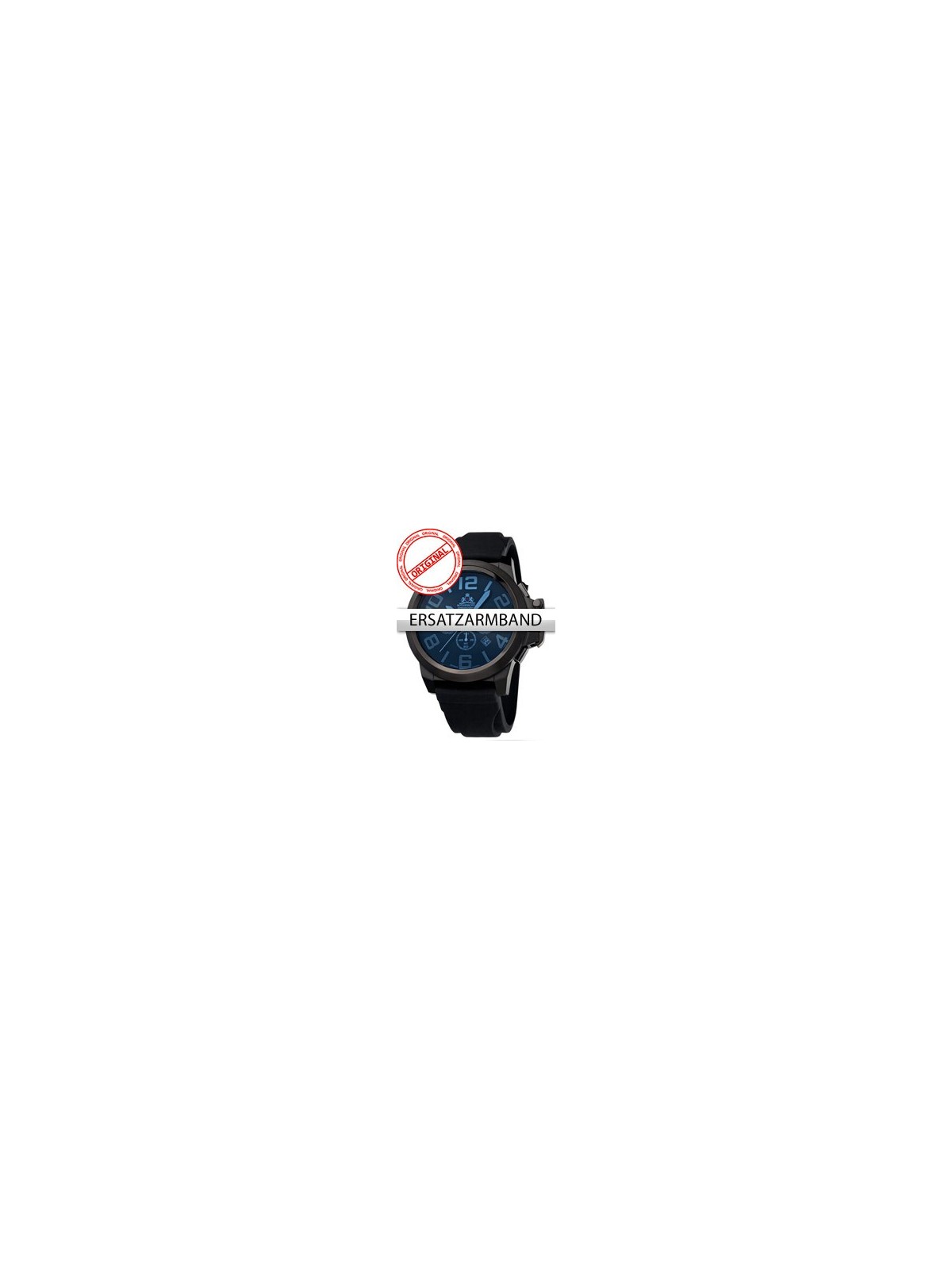 Rothenschild Replacement Strap silicon RS-1108-IB Black Black Clasp