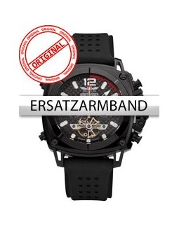 Perigaum Replacement Strap silicon P-1001 Black without Clasp 24 mm