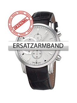 Bossart Replacement Strap Leather BW-1104 Brown Silver Clasp