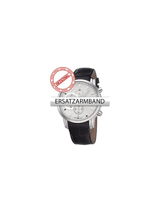 Bossart Replacement Strap Leather BW-1104 Brown Silver Clasp