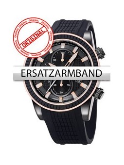 Perigaum Replacement Strap silicon P-1312 Black Black Clasp
