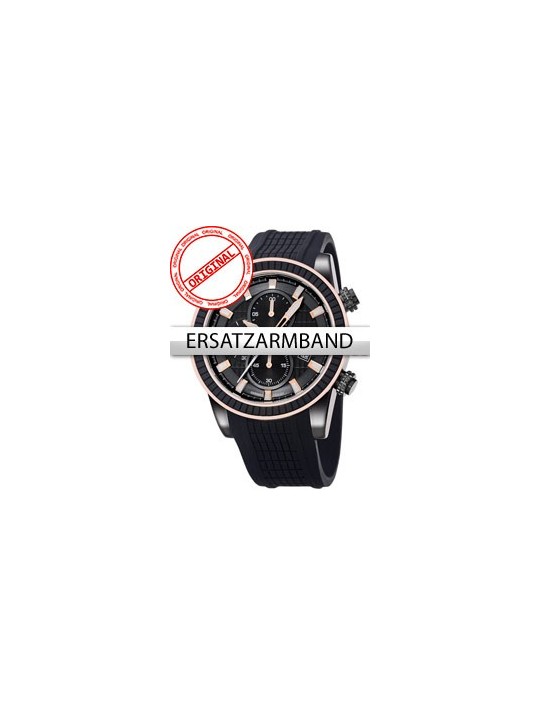Perigaum Replacement Strap silicon P-1312 Black Black Clasp