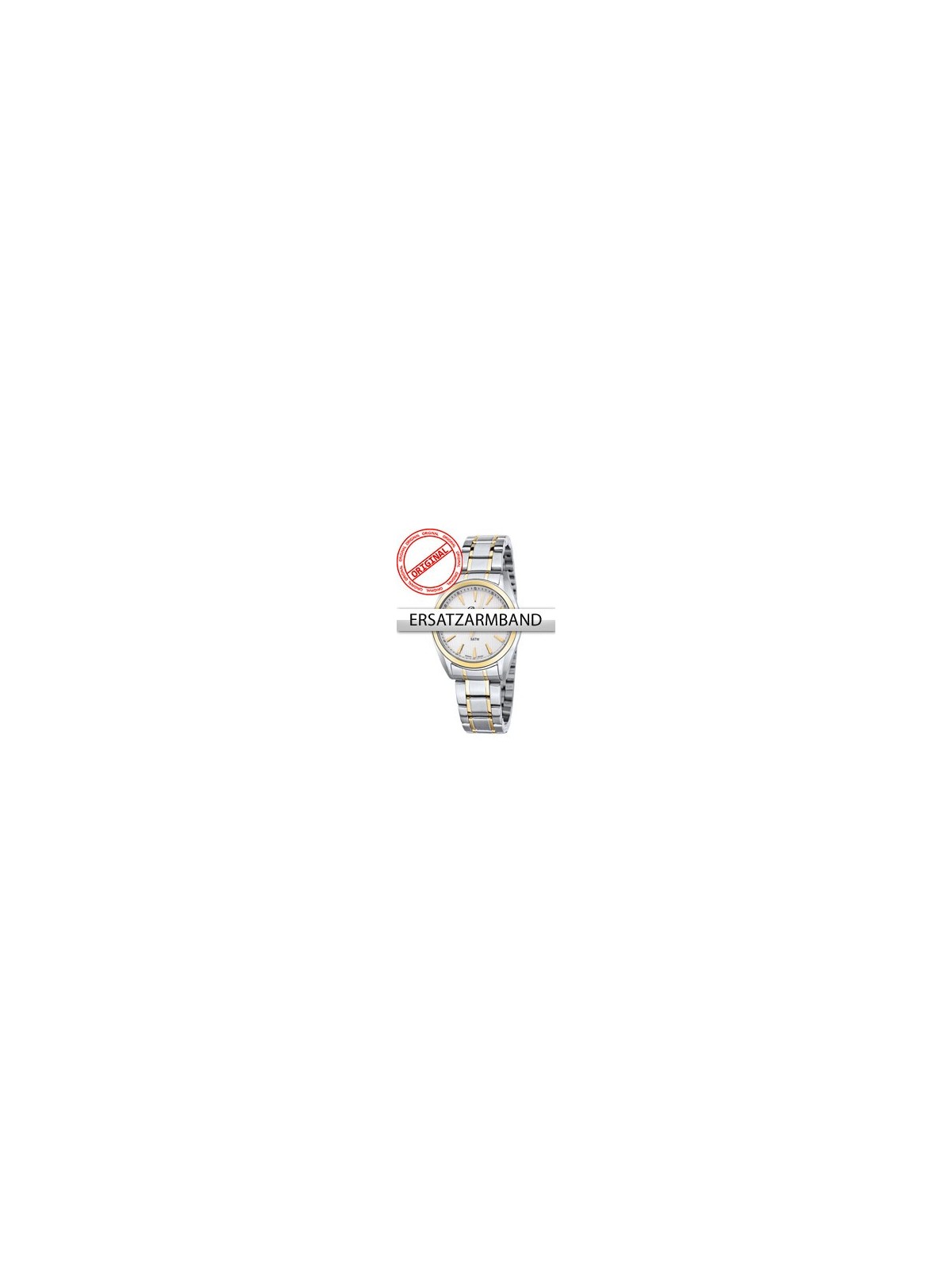 Bossart Replacement Strap steel BW-1310 Ladies bicolor