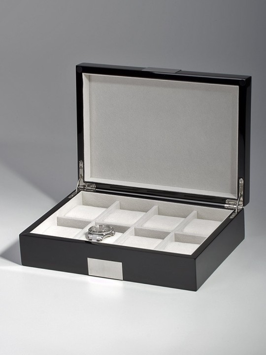 scatola orologio Rothenschild Watch Box RS-2022-8BL for 8 Watches Black