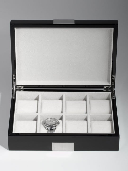 scatola orologio Rothenschild Watch Box RS-2022-8BL for 8 Watches Black