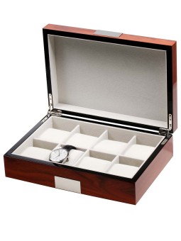 scatola orologio Rothenschild Watch Box RS-2022-8RO for 8 Watches Rosewood