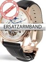 Perigaum Replacement Strap Black 24 mm With Folding Clasp Rose