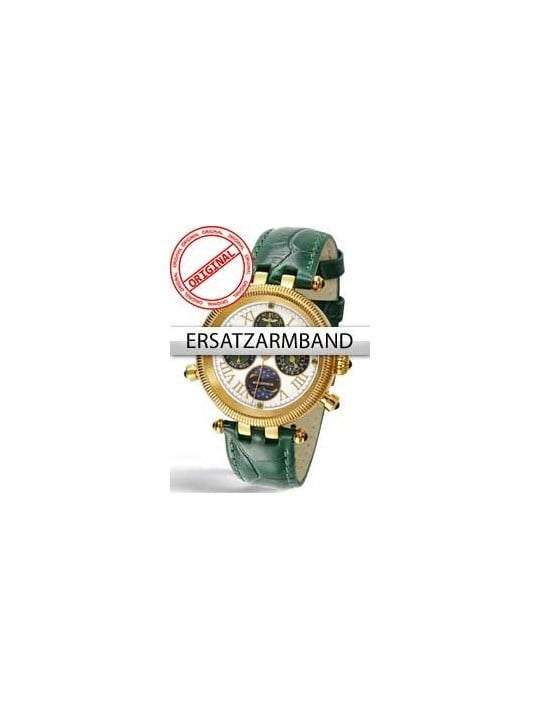 Perigaum Replacement Strap in Green for Millennium Ladies P-0606-GGR Gold Clasp