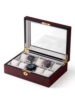 scatola orologio Rothenschild Watch Box RS-1087-10C for 10 Watches Cherry