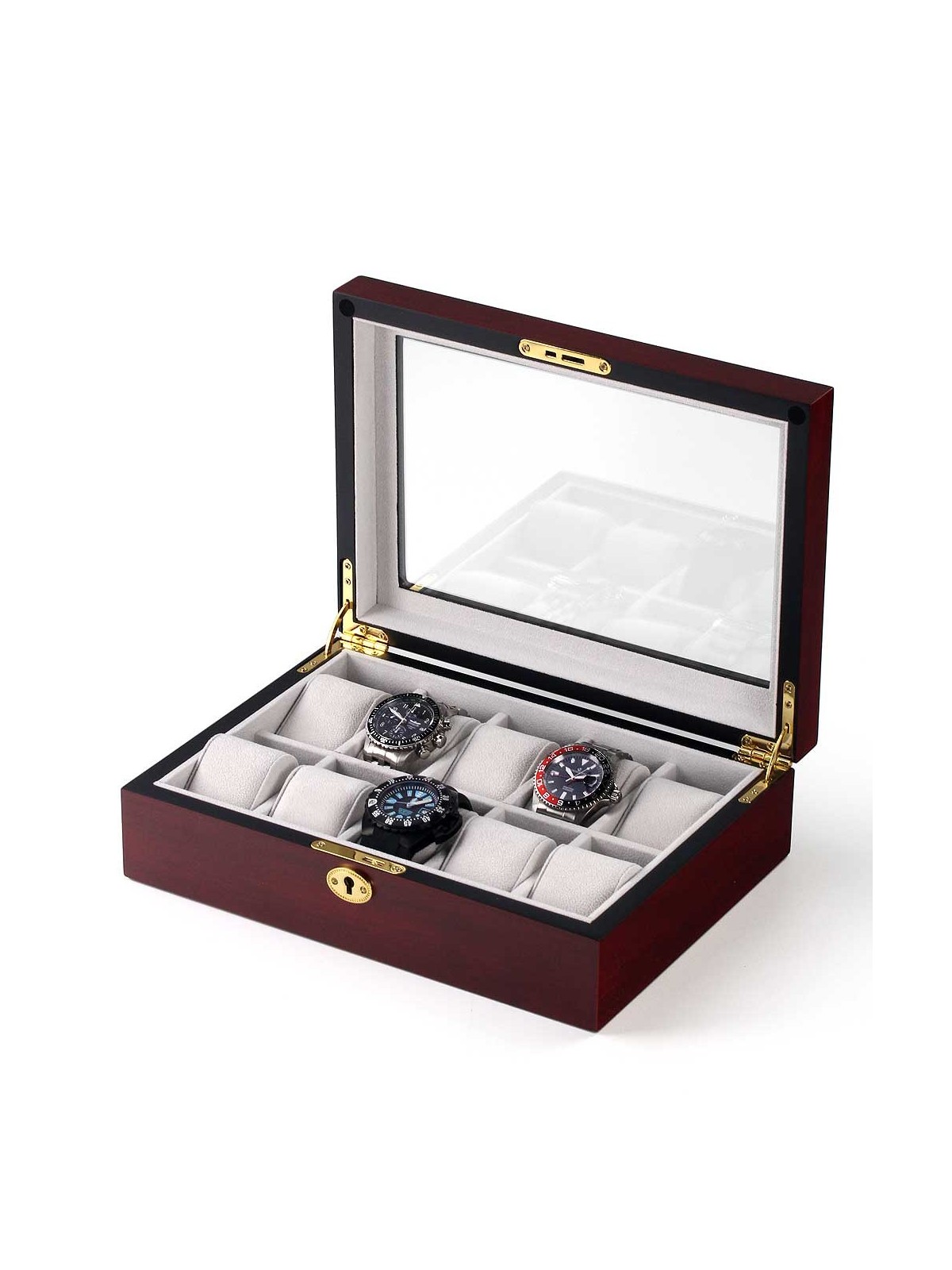 scatola orologio Rothenschild Watch Box RS-1087-10C for 10 Watches Cherry