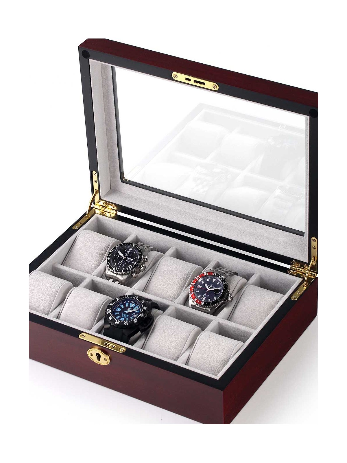 scatola orologio Rothenschild Watch Box RS-1087-10C for 10 Watches Cherry