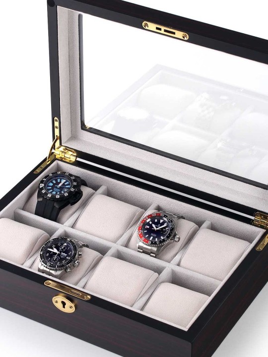 scatola orologio Rothenschild Watch Box RS-2105-8E for 8 Watches Ebony