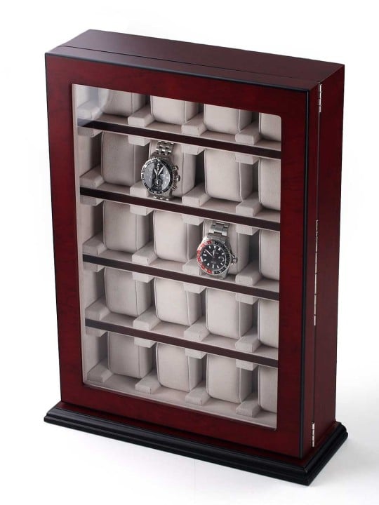 scatola orologio Rothenschild Watch Showcase RS-1100-20BU for 20 Watches Bubinga