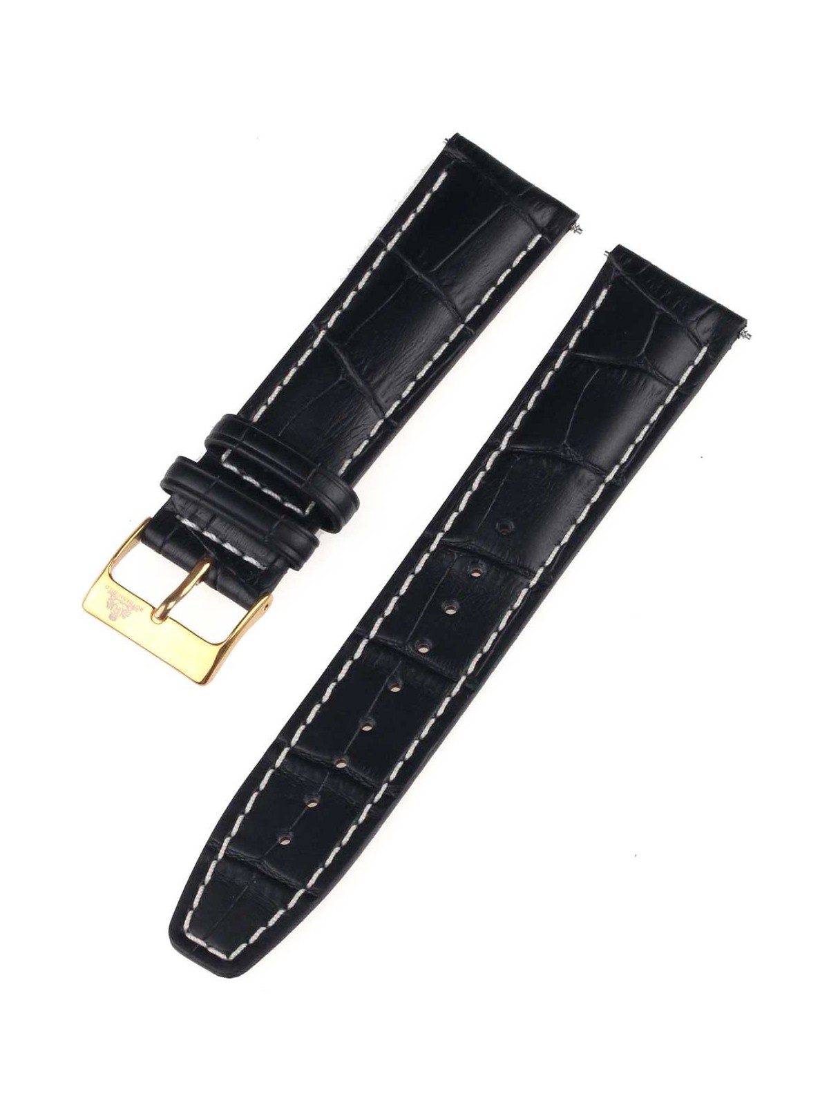 Rothenschild mid-17757 Universal Strap 22mm Black, Gold buckle