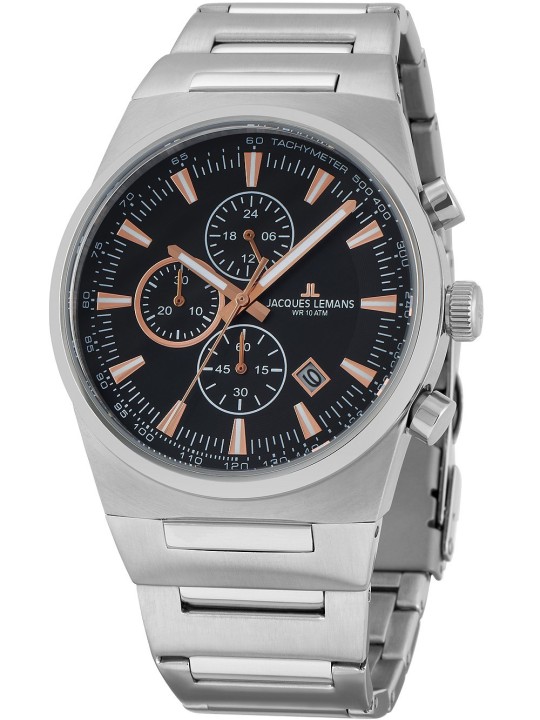 orologio uomo Jacques Lemans 1-1734A Manchester Chronograph Men's 43mm 10 ATM