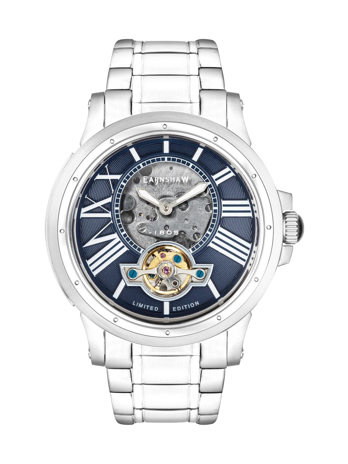orologio uomo Thomas Earnshaw ES-8244-22 Bertha Open Heart Skeleton 42mm