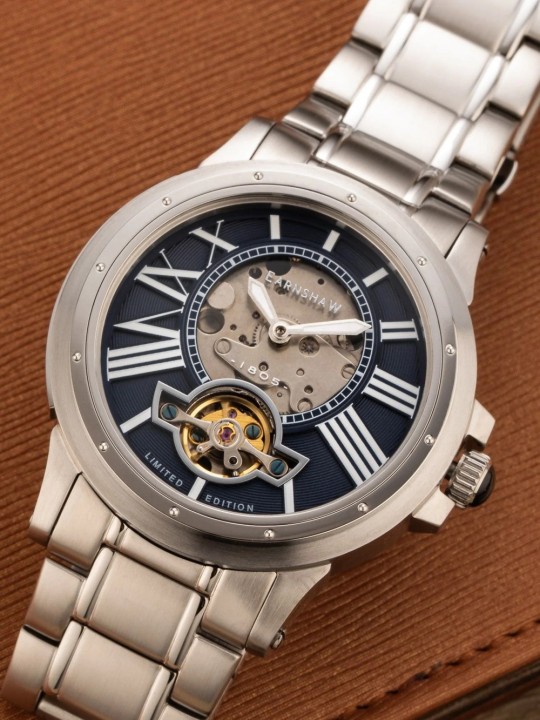 orologio uomo Thomas Earnshaw ES-8244-22 Bertha Open Heart Skeleton 42mm