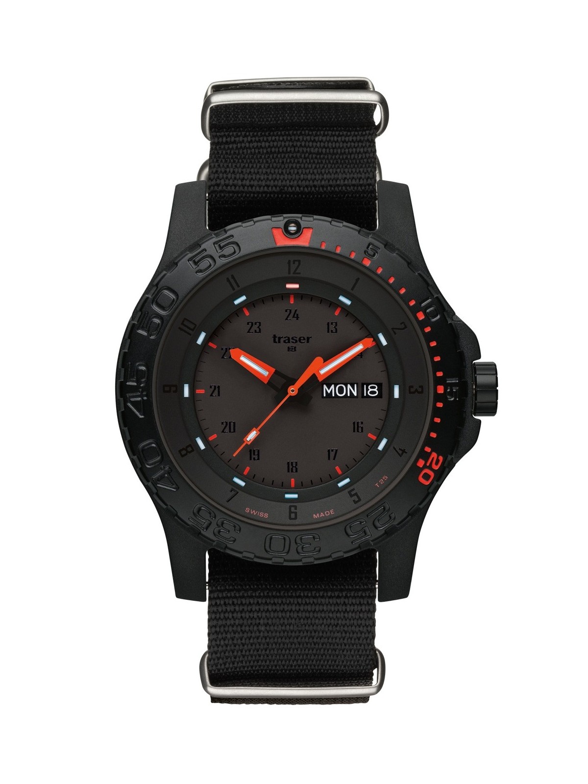 orologio uomo Traser H3 104147 P66 Red Combat 45mm 20 ATM