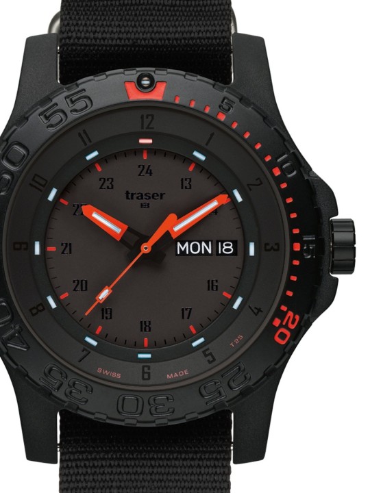 orologio uomo Traser H3 104147 P66 Red Combat 45mm 20 ATM