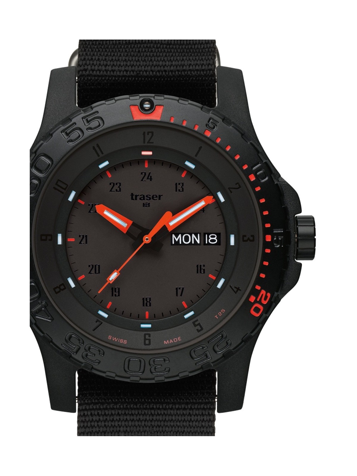 orologio uomo Traser H3 104147 P66 Red Combat 45mm 20 ATM