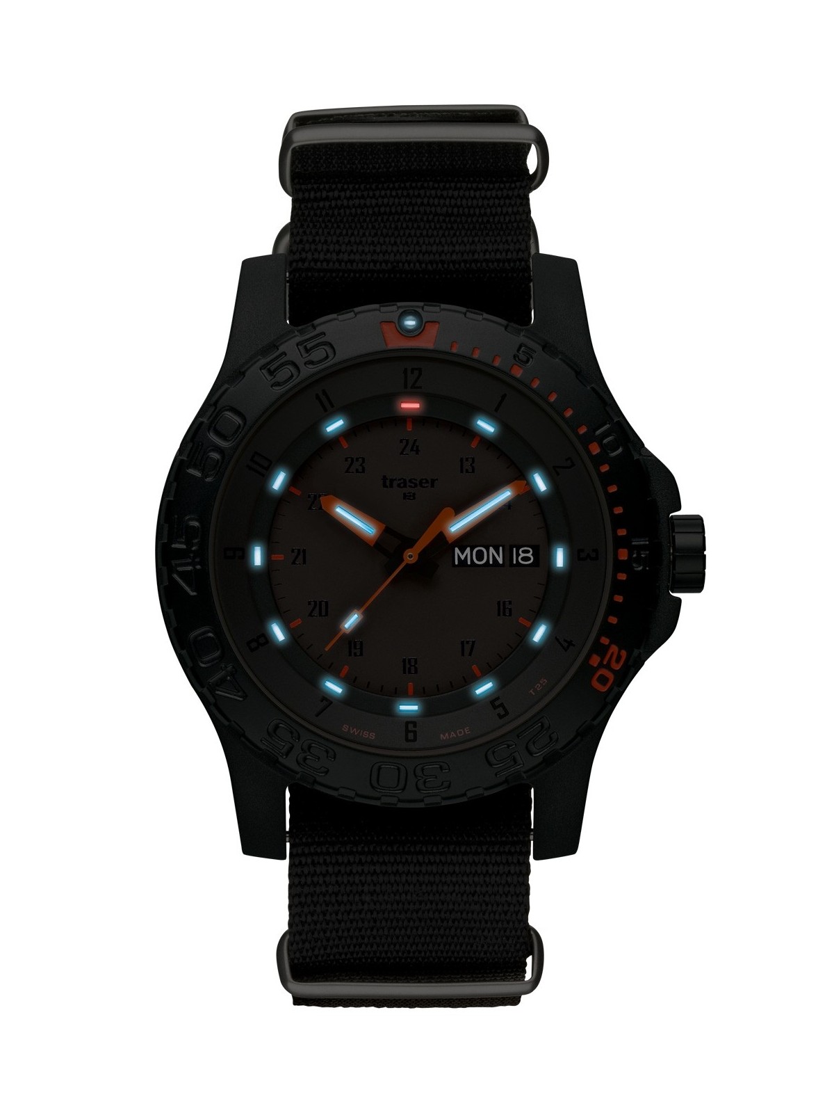 orologio uomo Traser H3 104147 P66 Red Combat 45mm 20 ATM