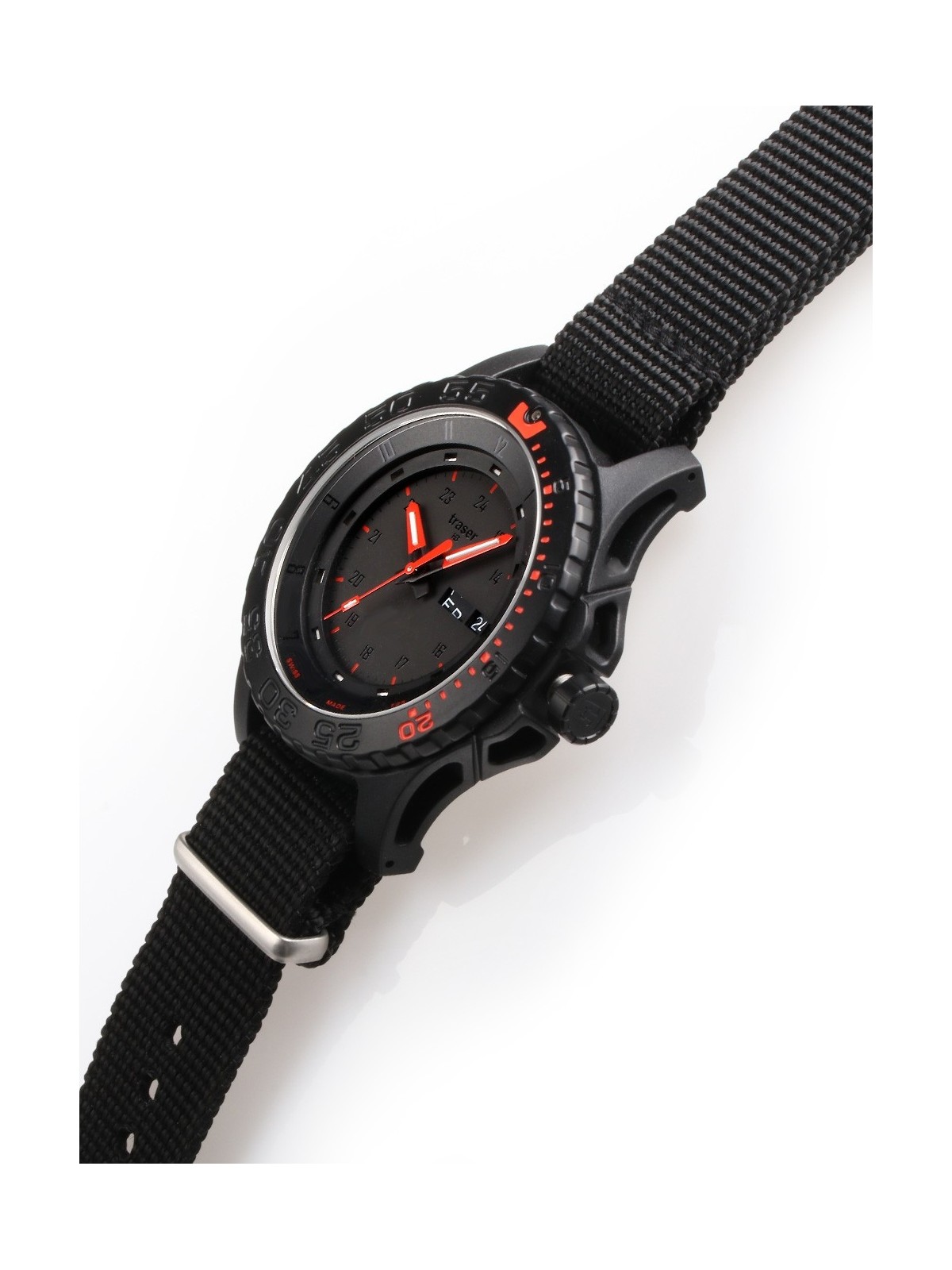 orologio uomo Traser H3 104147 P66 Red Combat 45mm 20 ATM