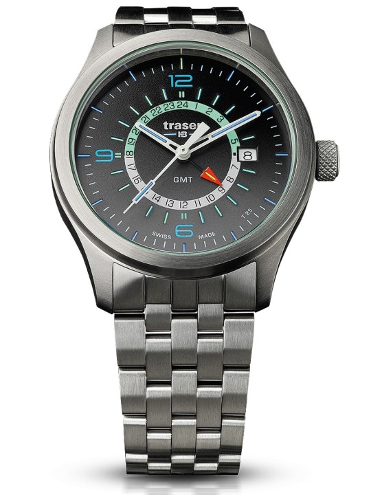orologio uomo Traser H3 107232 P59 Aurora GMT 42mm 10 ATM