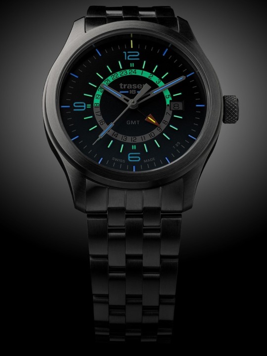 orologio uomo Traser H3 107232 P59 Aurora GMT 42mm 10 ATM