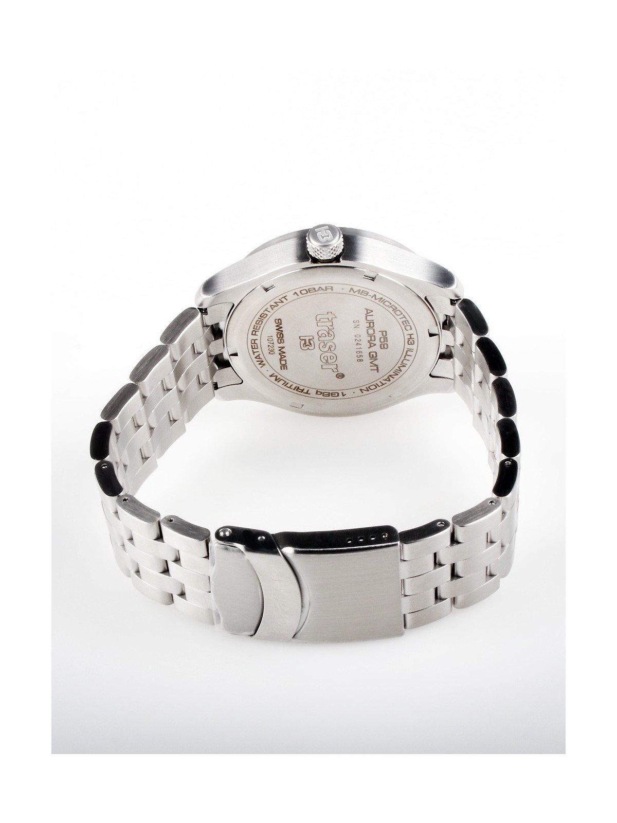 orologio uomo Traser H3 107232 P59 Aurora GMT 42mm 10 ATM