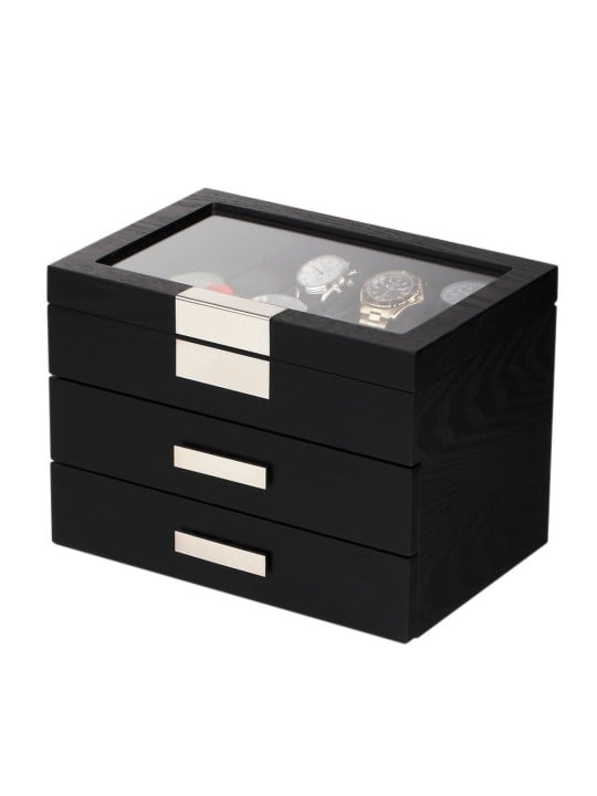 scatola orologio Rothenschild Watch Box RS-2350-30BL for 30 Watches Black