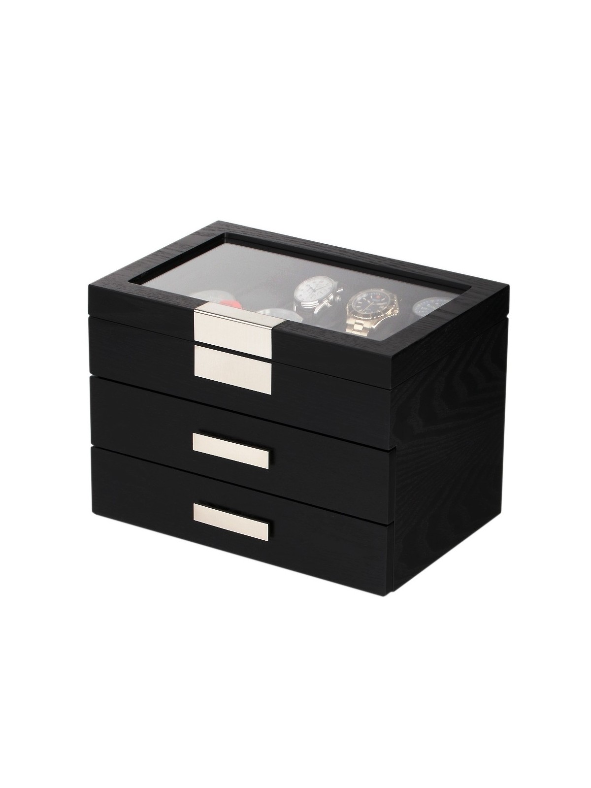 scatola orologio Rothenschild Watch Box RS-2350-30BL for 30 Watches Black