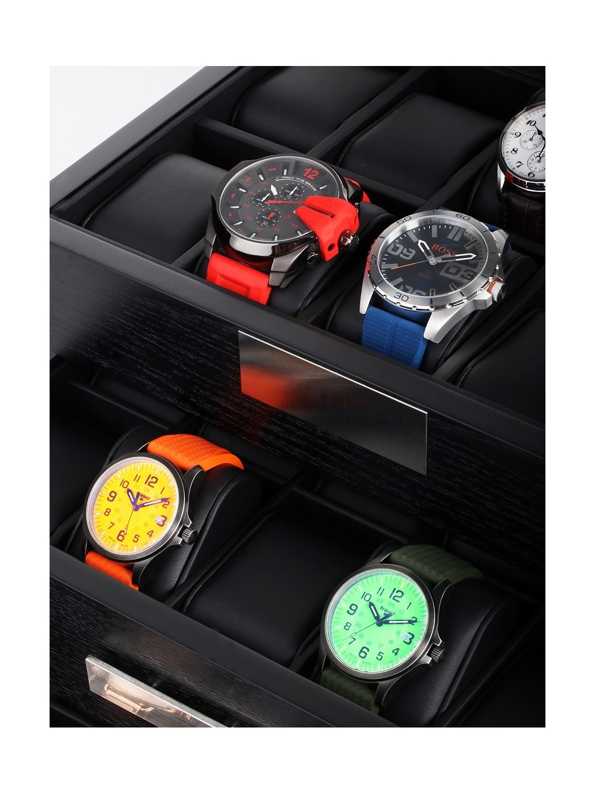 scatola orologio Rothenschild Watch Box RS-2350-30BL for 30 Watches Black