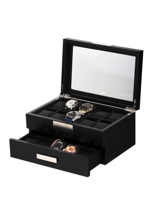 scatola orologio Rothenschild Watch Box RS-2350-20BL for 20 Watches Black