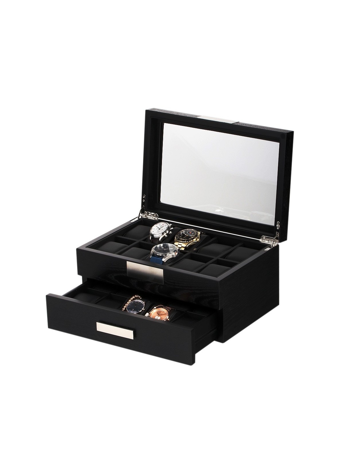 scatola orologio Rothenschild Watch Box RS-2350-20BL for 20 Watches Black