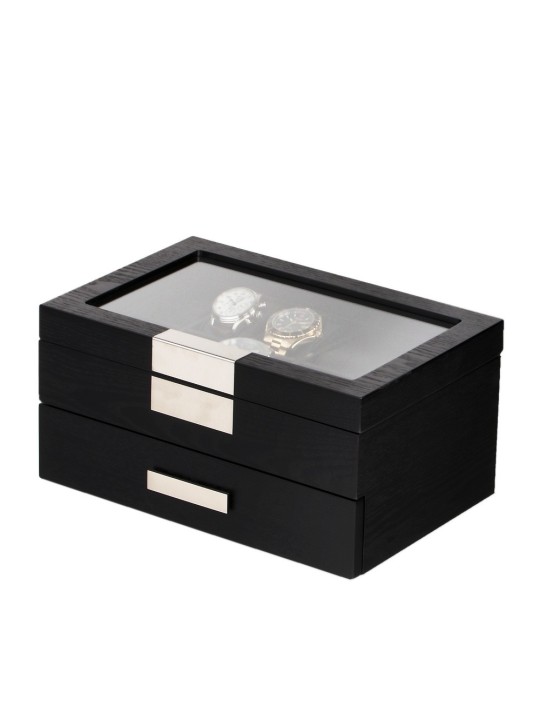 scatola orologio Rothenschild Watch Box RS-2350-20BL for 20 Watches Black