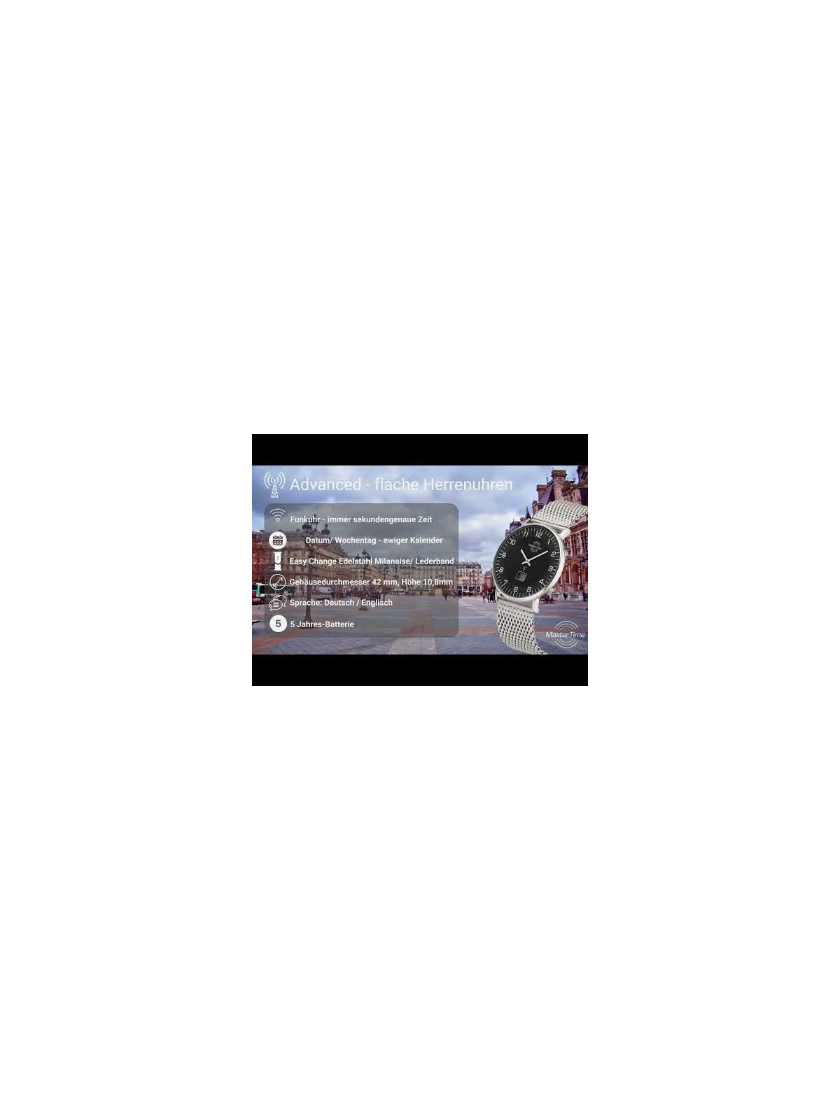 orologio uomo Master Time MTGS-10559-32M Radio Controlled Advanced Series Men's 42mm 5ATM