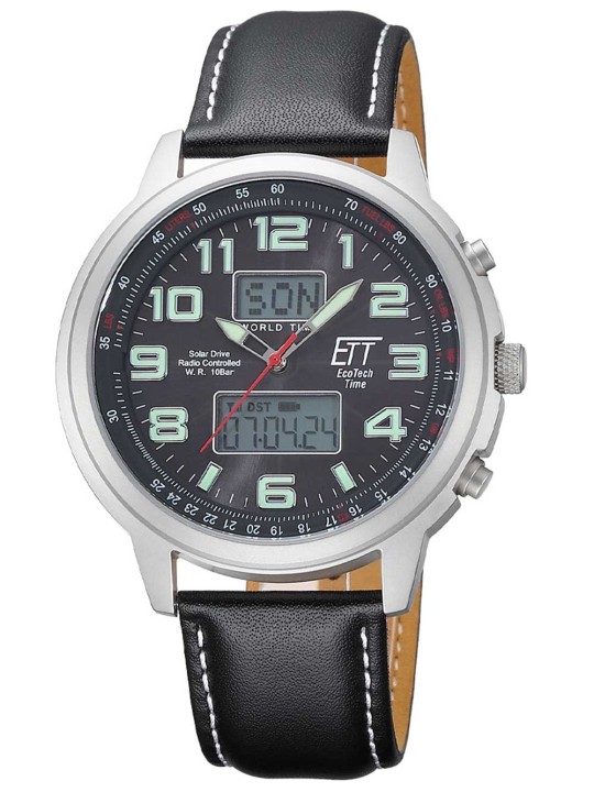 orologio uomo ETT EGS-11301-22L Solar Drive Radio Controlled Hunter II Chrono 48mm 10ATM